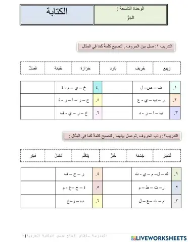 الكتابة - الجو
