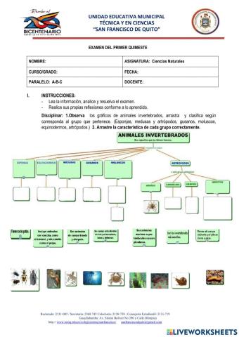 Examen de Ciencias Naturales