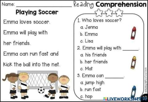 Year 1 Reading Comprehension