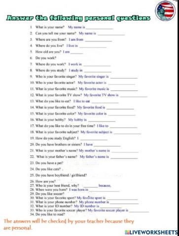 Personal information