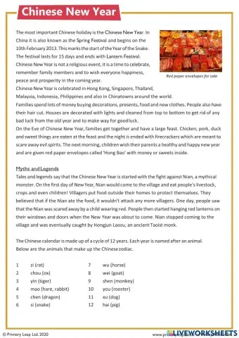 Comprehension-Chinese New Year