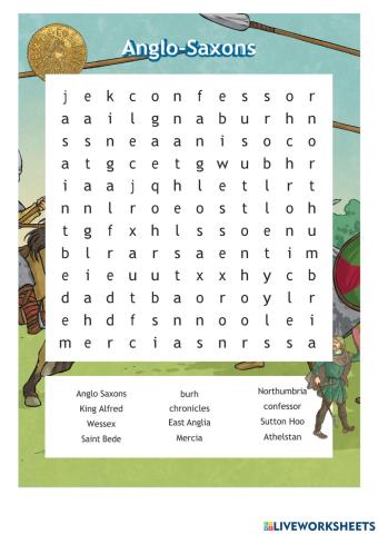 Week 6-lesson 2 -Anglo saxon word search