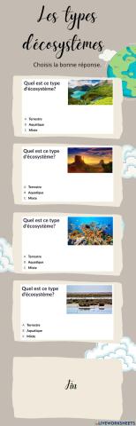 Les types d'écosystèmes