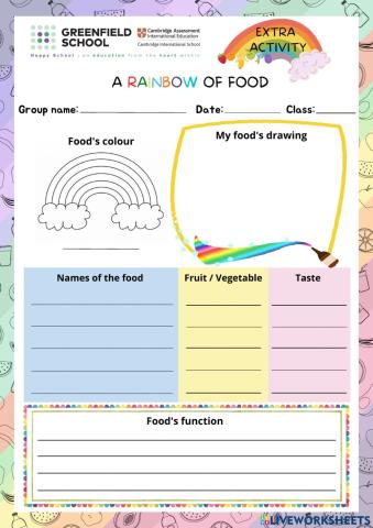 A rainbow of food WS