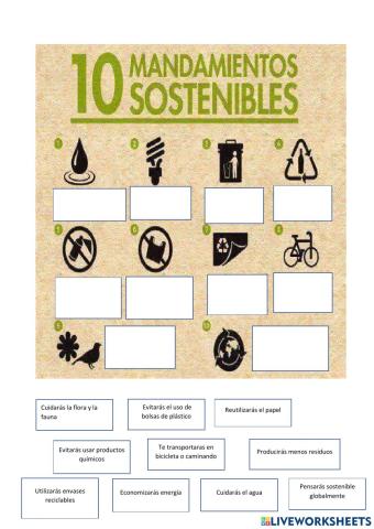 Los 10 mandamientos sostenibles