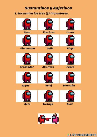 Adjetivos y sustantivos