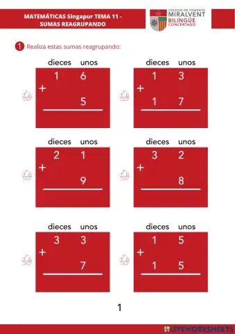 Sumas reagrupando