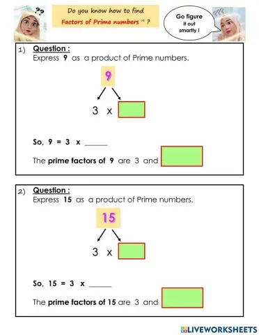 How to factorise composite number using Factor Tree method