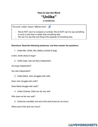 Unlike