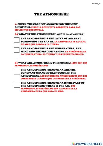 The atmosphere - Definiciones