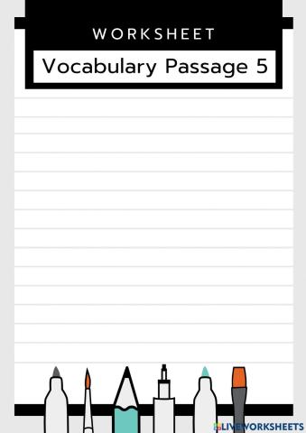 Vocabulary passage 5