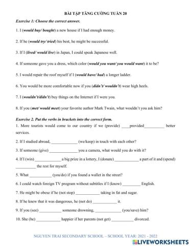 Conditional sentence type 2