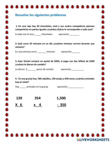 Resuelve los problemas