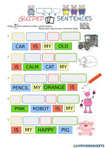 Make guided sentences