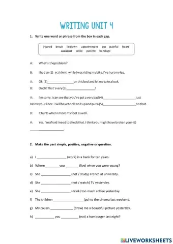 Writing unit 4 quinto