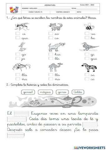 Lengua 1º UD5