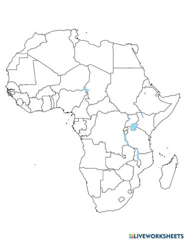 Mapa Africa político países