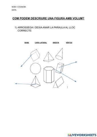 Definim formes amb volum