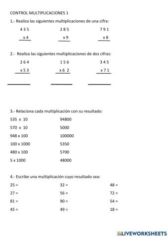 Control multiplicaciones 1