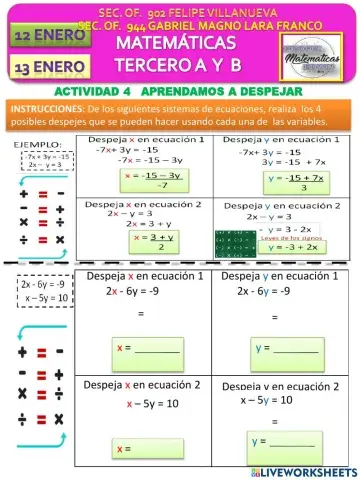 Aprendamos a despejar