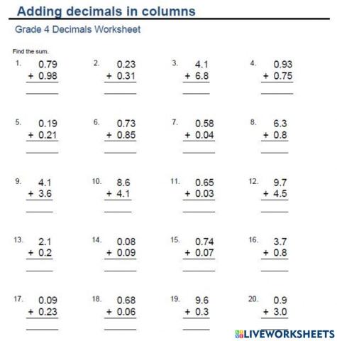 Adding Decimals 2