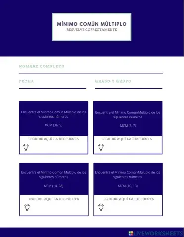 Mínimo Común Múltiplo