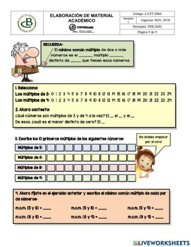 Minimo comun multiplo