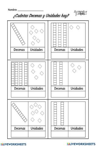 Unidades y decenas