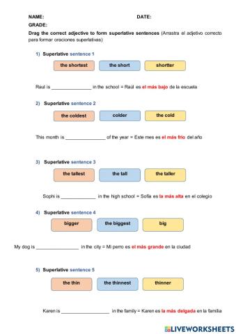 Superlative Sentences