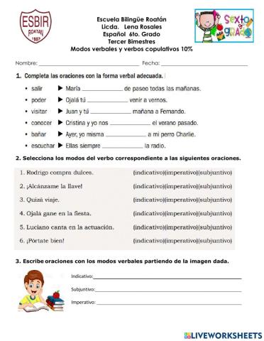 El verbo modos y copulativos