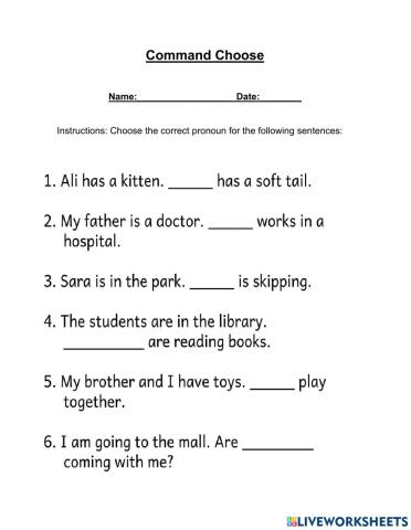 Comand:choose-listen-speak