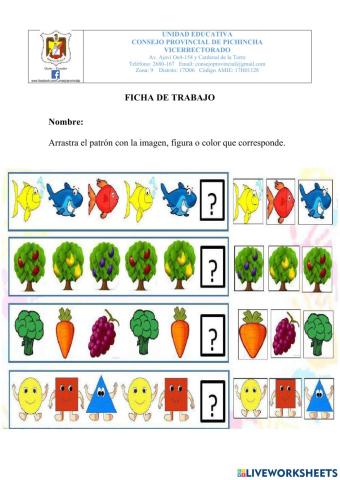 Patrones con objetos y figuras