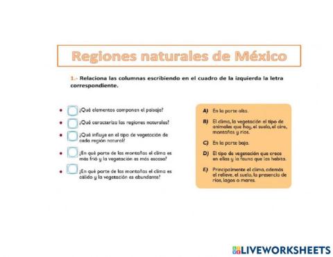Regiones naturales de México