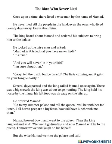 The Man Who Nevre Lied