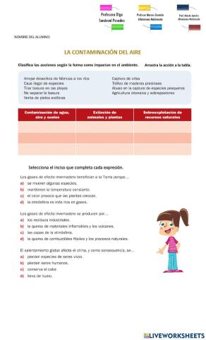 La contaminación del aire