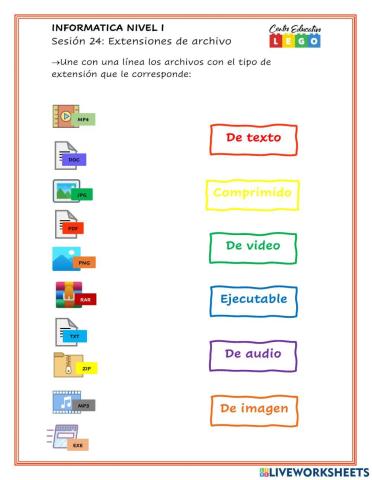 Extensiones de archivo