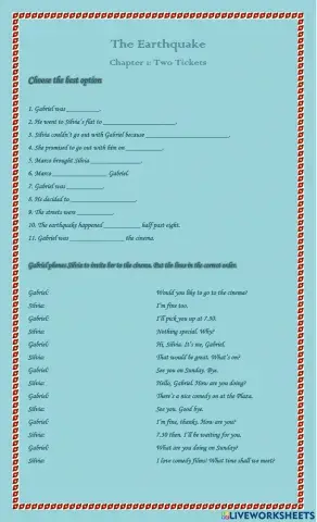 The Earthquake: Chapter 1