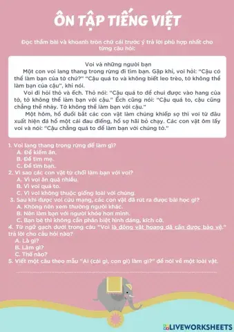 Ôn tập đọc hiểu