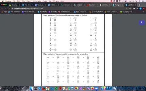 Equivalent Fractions