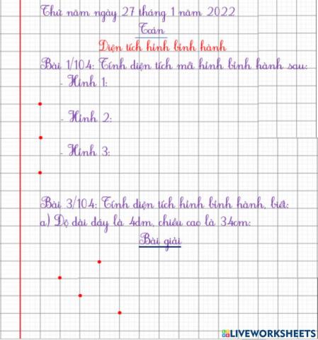 Diện tích hình bình hành