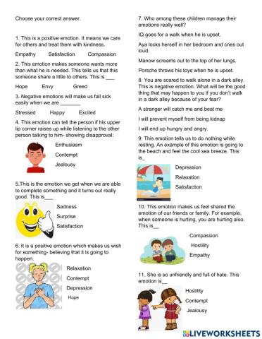 Emotions and Feelings