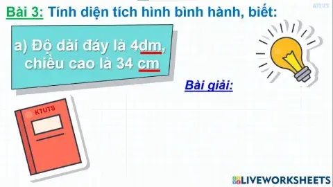 Toán Bài 3a thứ Năm