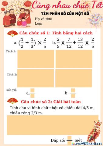 Tìm phân số của một số