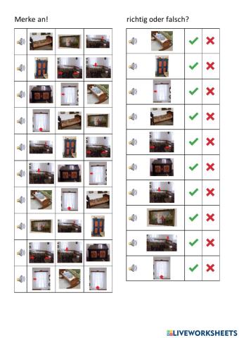 Wohnen früher und heute - Möbelstücke