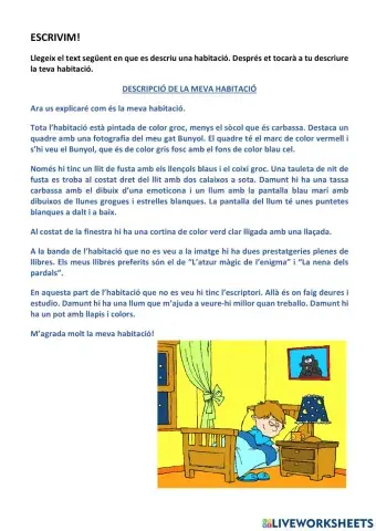 Descrivim la nostra habitació