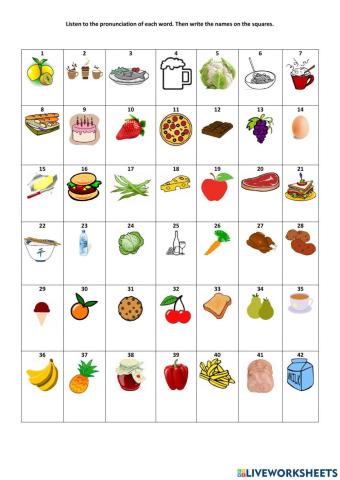 Food and drink-Vocabulary