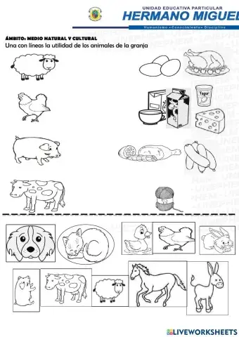 Clasificar animales Domésticos: Granja y de compañía