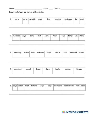 Susun Ayat - Kata Hubung