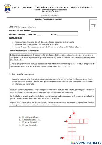 Evaluación de Lengua
