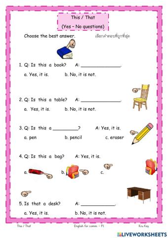 This - That (Yes - No)